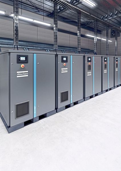 Die Serie ZS 4 VSD+ steht mit Leistungen von 37 bis 90 kW zur Verfügung. Die Maschinen verdichten absolut ölfrei und sind für Betriebsüberdrücke bis zu 1,5 bar ausgelegt. (Bild: Atlas Copco)