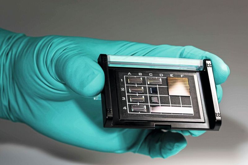 Divers prototypes de puces photoniques. (Source : CSEM)