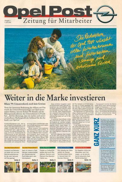 Auch das Thema Familie rückte im Laufe der Zeit in den Fokus, auch wenn der Begriff Work-Life-Balance noch unbekannt war. (Bild: Opel)