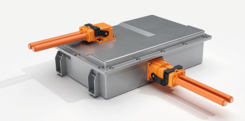 HV-Steckverbinder: Der Kabelsteckverbinder HVR280 ist in rechtwinkliger und gerader Ausführung verfügbar und ist für den Einsatz in Batteriepacks, Antriebseinheiten, Power Distribution Units und Invertern von Elektro- und Hybridfahrzeugen ausgelegt.(Bild:  Rosenberger)