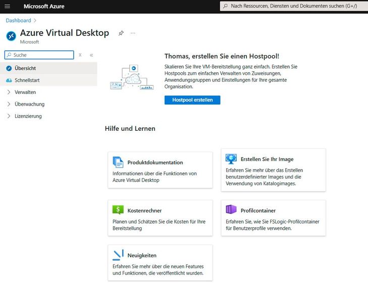 Azure Virtual Desktop steht über Azure Local ebenfalls bereit und ergänzt die Möglichkeiten von Microsoft 365 Local um virtuelle PCs, ähnlich zu Windows 365. (Bild: Joos | Microsoft)