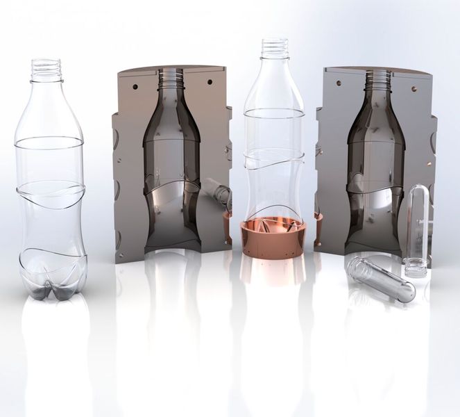 Bottle insert for blow moulding (Source: Ampco)