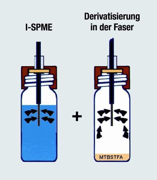 1 c ...Derivatisierung nach der Anreicherung in der SPME-Faser... (Archiv: Vogel Business Media)
