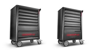 Die neuen Werkstattwagen verfügen über fünf bzw. sieben Auszüge und sind laut Hersteller wendig und belastbar. (Bild: Gedore)