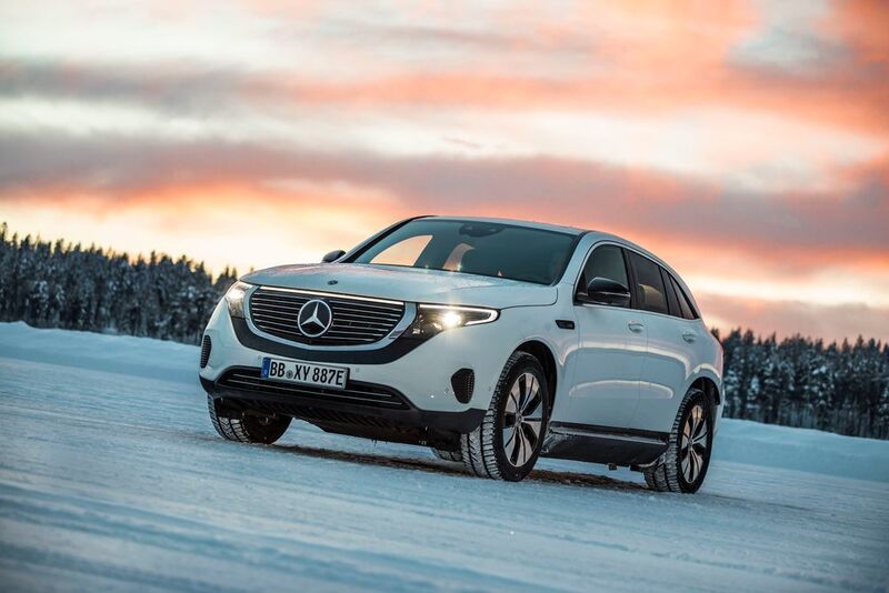 Der Mercedes-Benz EQC 400 wurde im nordschwedischen Arvidsjaur unter harten Bedingungen getestet.  (Copyright:TSCHOVIKOV)