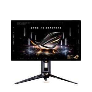 Der Gaming-Monitor ROG Swift OLED PG27AQWP-G Edition 20 hat eine transparente Rückseite und verfügt über ein 26,5 Zoll großes WOLED-Panel. (Bild: Asus)