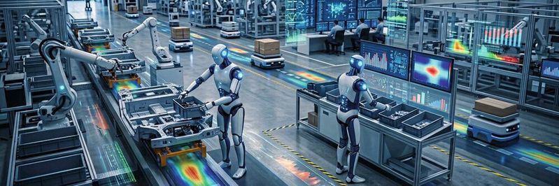Humanoid robots and autonomous factory: Two megatrends come together.(Image:   AI-generated)