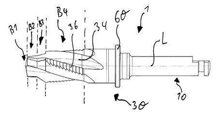 Ein Implantatbohrer, insbesondere Dentalimplantatbohrer Ein Implantatbohrer, insbesondere Dentalimplantatbohrer