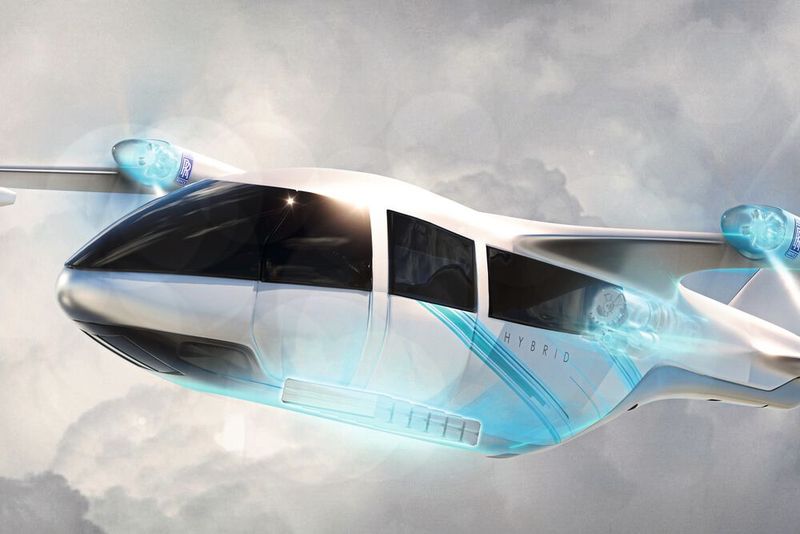 Modell eines hybridelektrischen Flugzeugs. (Bild:  Rolls-Royce Deutschland)