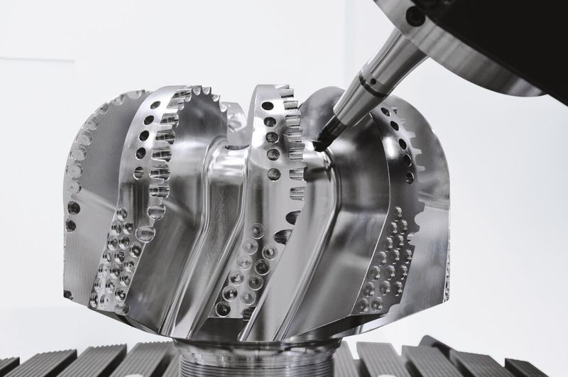 Komplettbearbeitung eines Bohrkopfs in einer Aufspannung mit der DMC 80 FD Duoblock. (Bild: DMG Mori)