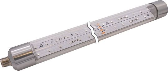 Mit der UV/A-LED-Leuchte EM300U21 hat IPF eine echte Alternative zu konventionellen  UV-Leuchtstofflampen ins Programm aufgenommen. (Bild:  IPF Electronic GmbH)