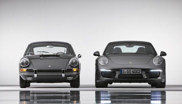 Porsche 911 Carrera 4S Coupé und Porsche 911 2.0 Coupé (Baujahr 1964) (Porsche)