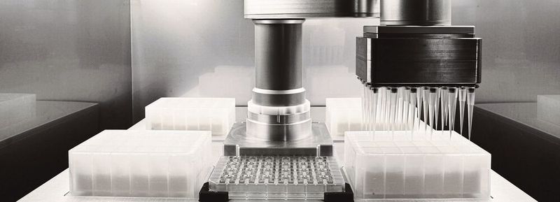 Automatisierte Zellanalyse: Für jede der 24 Pipetten am Roboterarm kann eine andere Zusammensetzung der Lösung gewählt werden. (Bild: INCYTON)