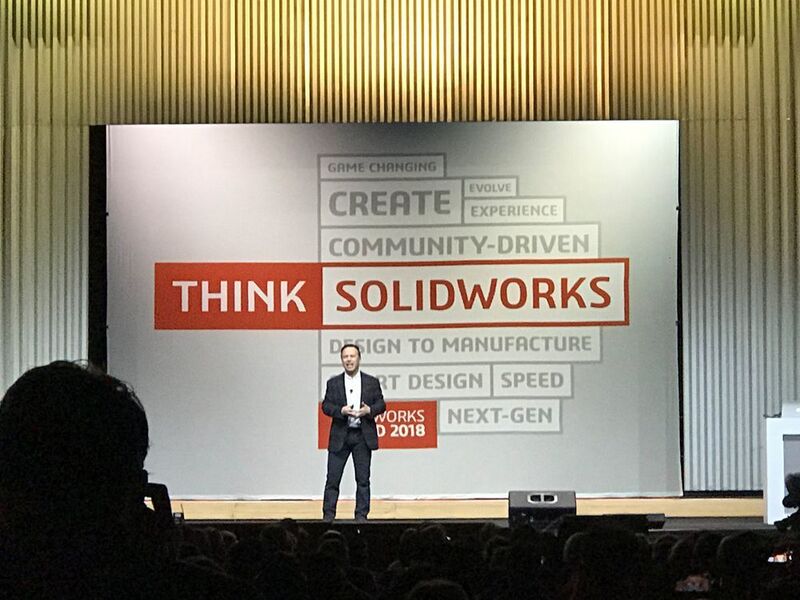 Gian Paolo Bassi, CEO Solidworks Dassault Systèmes, eröffnete die 20. Solidworks World im LA Convention Center.  (U. Drescher/konstruktionspraxis)