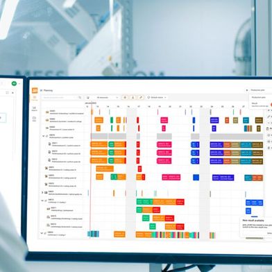 Ganttplan-Anwendung im Leitstandmodus. (Bild: Dualis/Gorodenkoff/shutterstock_782843011)