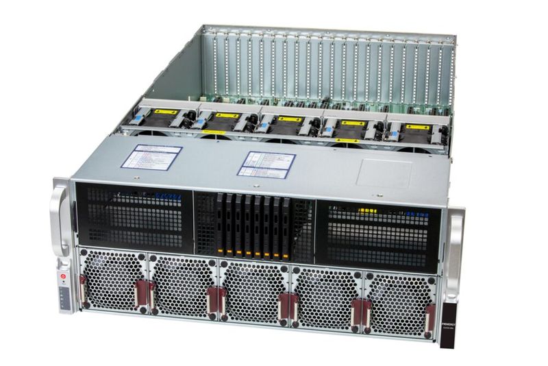 Der Primergy GX2550 M8s ist ein 4U-Server für bis zu PCI-Express-GPUs mit doppelter Breite wie der Nvidia RTX Pro 6000 Blackwell in der Server-Edition. (Bild: Fsas)