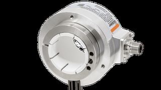 Jüngstes Mitglied der Sendix-K-Linie ist der Sendix K80I Performance-Line Drehgeber, der speziell für große Wellen entwickelt wurde.  (Bild: Fritz Kübler GmbH )