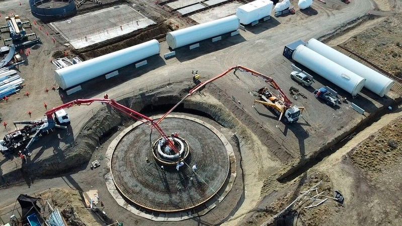 Ab Mitte 2022 soll in der E-Fuels Anlage in Punta Arenas die Produktion aufgenommen werden.(Bild:  Porsche AG)