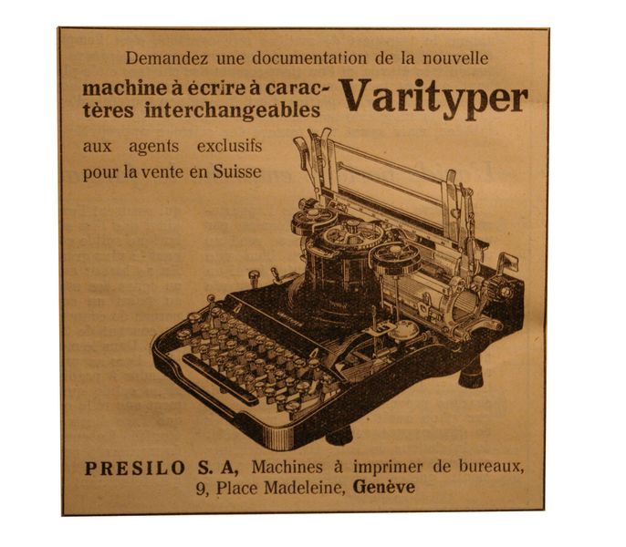 Publicité originale datant de janvier 1933, date de l'éclosion du MSM, Marché Suisse des Machines. (Image: MSM / Document d'archive)