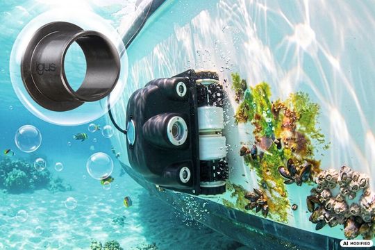 Damit Bootsrümpfe sauber bleiben: Der Unterwasserroboter «KeelCrab» nutzt schmierfreie Polymerlager von Igus für einen wartungsarmen und korrosionsfreien Einsatz im Salzwasser.(Bild:  Igus SE & Co. KG)
