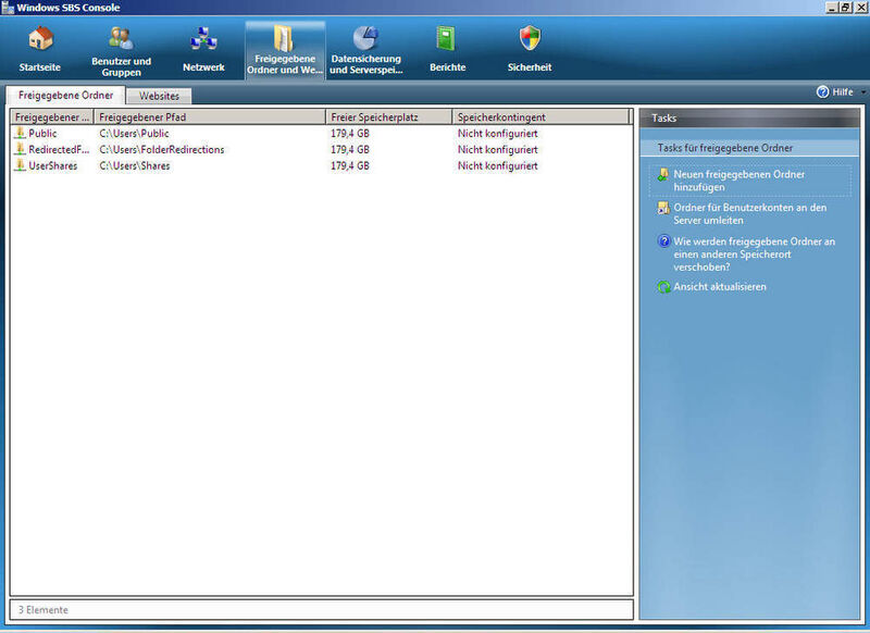 Abbildung 4: An zentraler Stelle werden Freigaben angelegt und der Zugriff darauf verwaltet. (Archiv: Vogel Business Media)