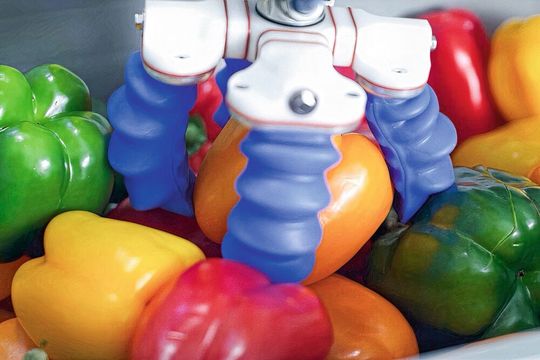 Öffnungswinkel, Greifkraft und Fingerpositionen des  Fingergreifers mGrip sind variabel einstellbar.(Bild:  J.Schmalz GmbH)