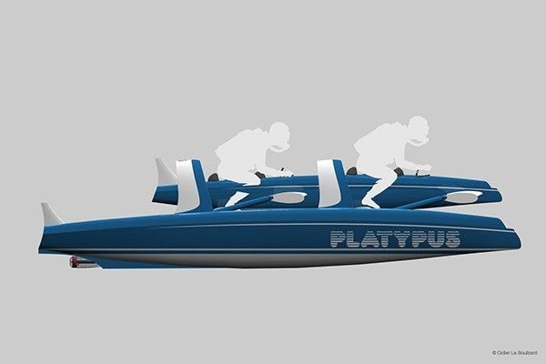 Das elektrisch betriebene Freizeit-Boot Platypus: Es verbindet die zwei Wassersportarten Bootfahren und Tauchen. (Bild: Platypus)
