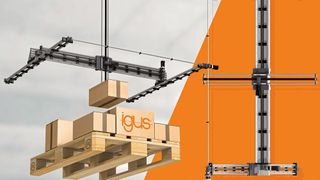Low-Cost-Robotik: Der schmier- und wartungsfreie drylin XXL-Raumportalroboter von igus hebt bis zu 10 Kilogramm und kostet bis zu 60 Prozent weniger als vergleichbare Lösungen.  (igus GmbH)