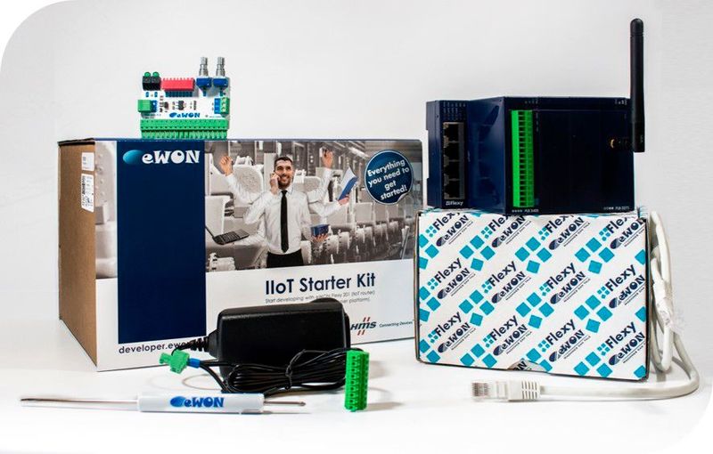 Mit dem Starterkit können Anwender die eWON IIoT-Lösung rund um eWON Flexy und Talk2M schnell und einfach evaluieren. (Bild: HMS Industrial Networks (eWON Business Unit))