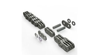 Deutlich verlängerte Wartungsintervalle, optional auch Wartungsfreiheit, verspricht Rexnord für seine neue Flyerkette „RexProX“, die auch an Gabelstaplern zum Einsatz kommt. (Rexnord)