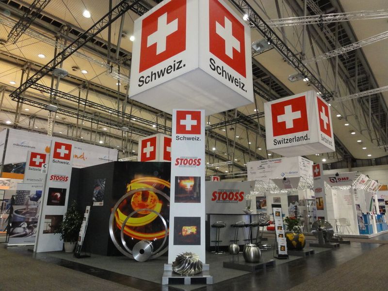 Der Swiss Pavilion an der Hannover Messe zieht jedes Jahr zahreiche Besucher an. (Bild: Schoch)