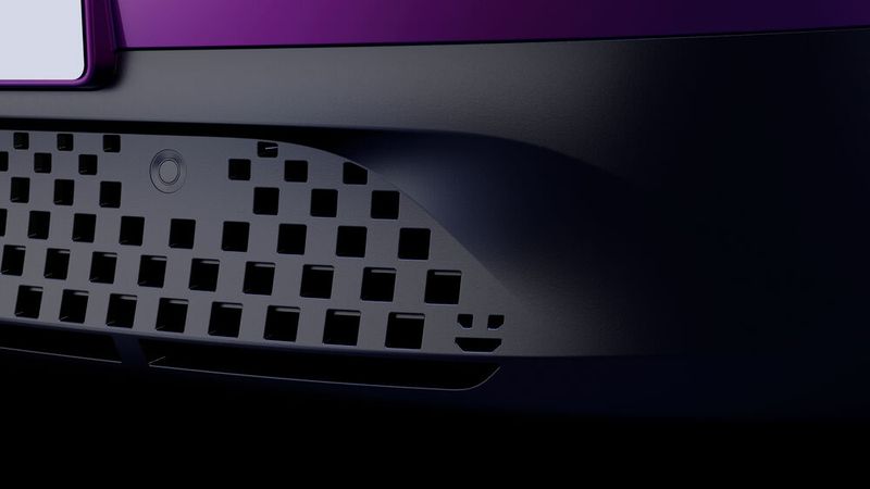 Das lächelnde Gesicht findet sich außen an mehreren Stellen. (Bild: Nissan)