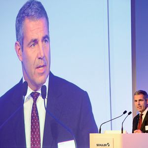 Schuler-Vorstandschef Stefan Klebert begrüßte die geladenen Gäste zum ersten internationalen Managementkongress in Stuttgart.