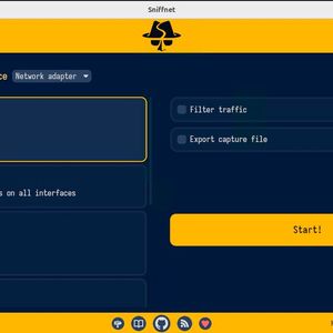Auswählen des Netzwerkadapters für den Start des Scanvorgangs von Sniffnet.(Bild:  Joos)