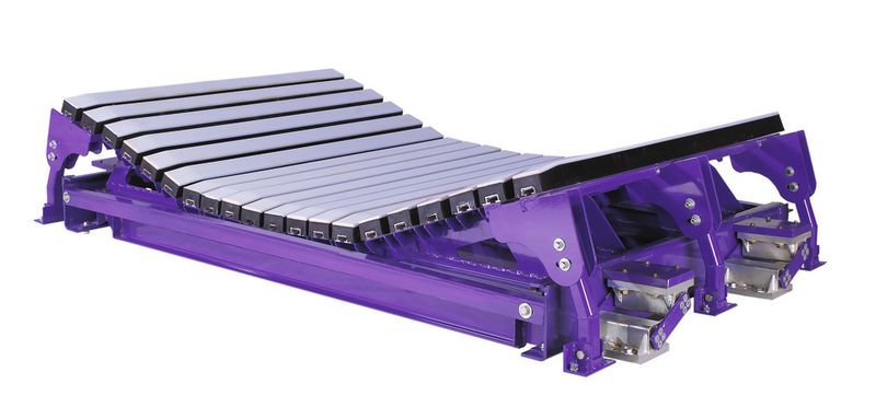 Prallbetten von Flexco stellen sicher, dass kein Schüttgut vom Förderband fällt. (Bild: Flexco)