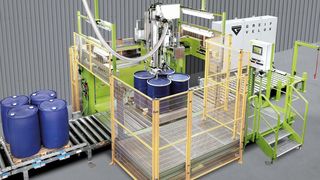 Da nicht jeder Behälter für jede Flüssigkeit geeignet ist, hat Greif-Velox für jedes Produkt und jedes Gebinde eine passende Lösung: die Portalabfüllanlage Typ A-DOS-P1. (Greif-Velox)