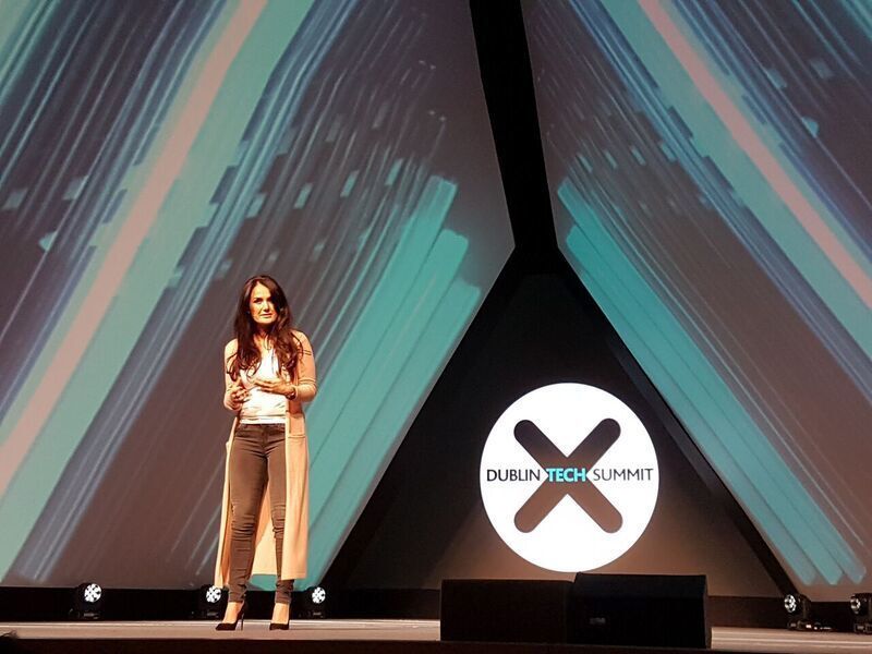 Noelle O'Reilly, CEO Dublin Tech Summit, eröffnete den DTS 2017. (Oliver Schonscheck, IT-Business)