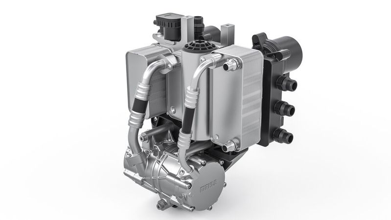 Das Thermomanagement-Modul von Mahle reduziert Bauraum und Kosten. Es arbeitet deutlich effizienter und kann die Reichweite eines E-Autos um bis zu 20 Prozent erhöhen.(Bild:  Mahle)