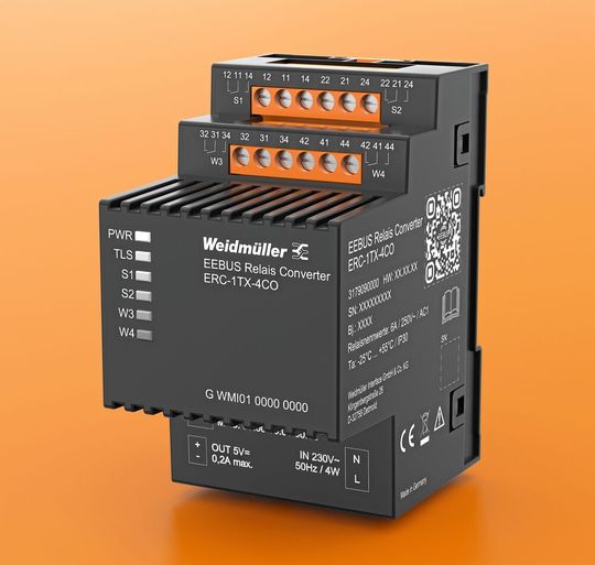 Der ERC übersetzt digitale Impulse in analoge Schaltungen und ermöglicht damit, Bestandsanlagen ohne teure Umbauten zu digitalisieren.(Bild:  Weidmüller)