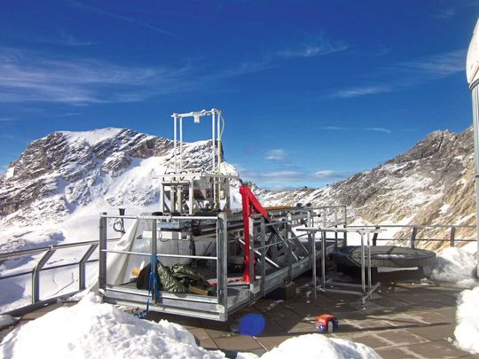 Das Messgerät 'Seesaw' zur Analyse der Tröpfen in den Wolken.(MPIDS)