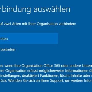 Während der Installation von Windows 10 können Administratoren oder Anwender den Rechner direkt mit Office 365 oder Azure Active Directory verbinden. Auch Domänenanbindungen sind wesentlich leichter durchzuführen.