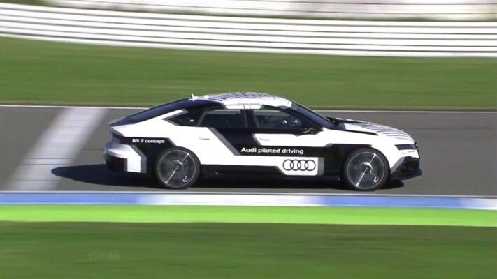 Der Audi RS 7 concept am Limit: fahrerlos rund um den Hockenheimring (Audi)