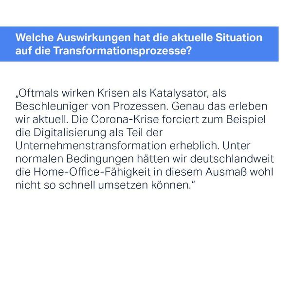 Welche Auswirkungen hat die aktuelle Situation auf die Transformationsprozesse? (Vogel Communications Group)