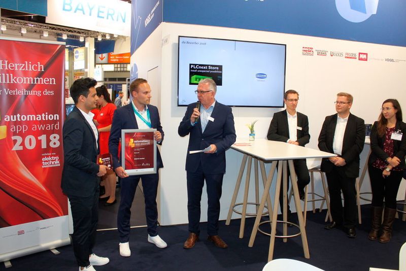 Die Simatic-Notifier-App von Siemens gewann in der Kategorie „Innovationen“: Mithilfe der App bekommen Mitarbeiter einen Störfall einer Maschine oder Anlage direkt am Handgelenk auf einer Smart Watch, auf dem Smartphone oder Tablet angezeigt und können so schnell reagieren und mögliche Ausfälle verhindern. (V.Siegl/VCG)
