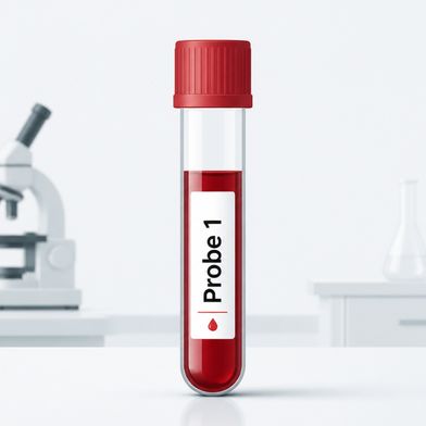 Attraverso un prelievo di sangue, il test NfL di Roche consente di rilevare la neuroinfiammazione nella sclerosi multipla – Immagine di repertorio (Immagine:GPT Image Editor / KI-generiert)