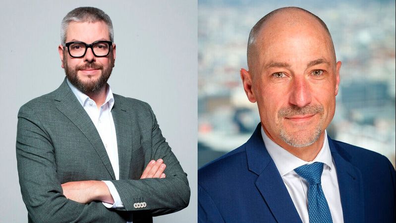 Holger Kiener (li.) wechselt von Lexus zu Toyota, Michael Röck von Toyota zu Lexus.(Bild:  Toyota)