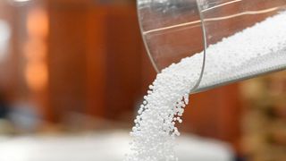 Recyceltes Styropor: am Endprodukt ist kein Unterschied feststellbar. 

 (Schaumaplast)