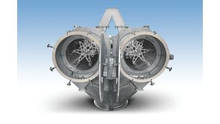 Jede Siebkammer der Quick-Clean-Ausführung verfügt über eine freitragende Welle ohne Endlager auf der Klappendplatte, sodass der Siebzylinder und die Paddelbaugruppe frei vom Wellenende gleiten können, um einen schnellen Siebwechsel, eine Reinigung und Inspektion zu ermöglichen.. (Bild: Kason)