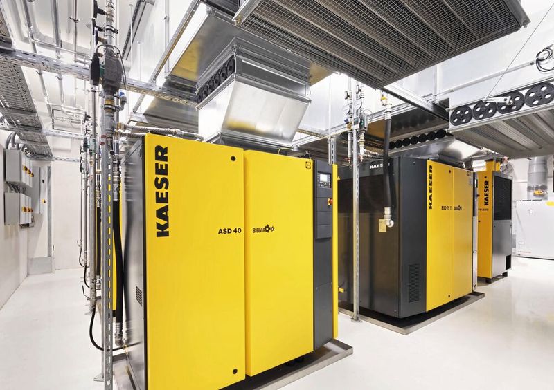 Wenn es darum geht, Energiebedarf und -kosten zu senken, haben Kompressoren-Betreiber mit der Wärmerückgewinnung ein Ass im Ärmel. (Bild: Kaeser)