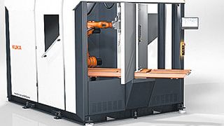 Die Schweißzelle soll dynamisch und flexibel im Fertigungsumfeld einsetzbar sein und hohe Verfügbarkeit gewährleisten. (Bild: Kuka Systems)